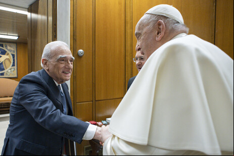 Martin Scorsese e Francisco no Vaticano