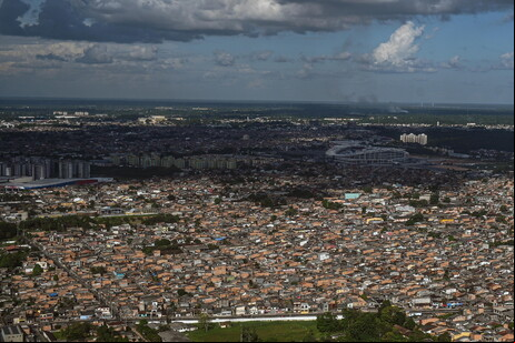 Vista aérea de Belém, sede da COP30