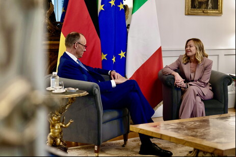 Meloni e Merz se reuniram em Roma neste sábado