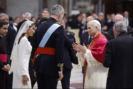 Rei Felipe VI e Letizia visitaram o pontífice