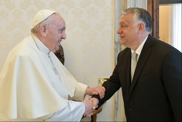 Encontro entre Papa e Orbán em abril de 2022 - TODOS OS DIREITOS RESERVADOS