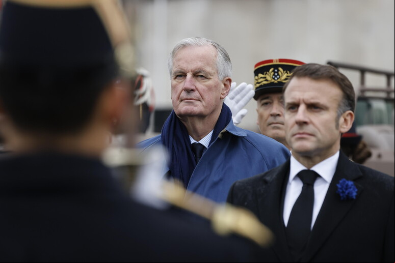 Macron e Barnier se reuniram no Palácio do Eliseu © ANSA/EPA