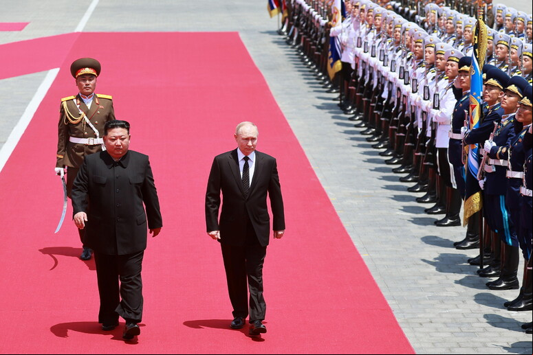 Kim recebeu Putin em Pyongyang em junho © ANSA/EPA