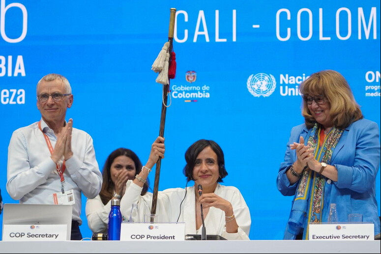 Ministra Susana Muhamad encerra COP16 em Cali, na Colômbia © ANSA/EPA