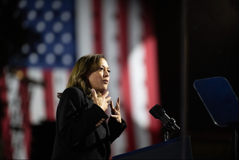 Kamala Harris durante discurso na Filadélfia, Pensilvânia © ANSA/EPA