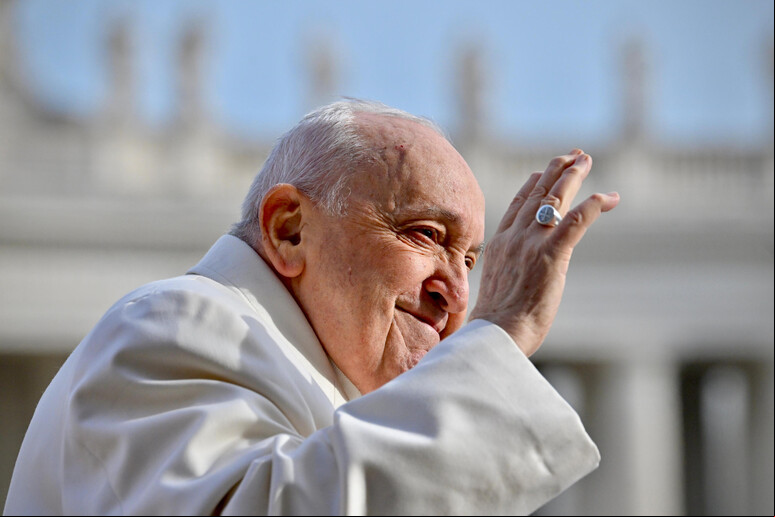 Papa Francisco durante uma audiência geral no Vaticano - TODOS OS DIREITOS RESERVADOS