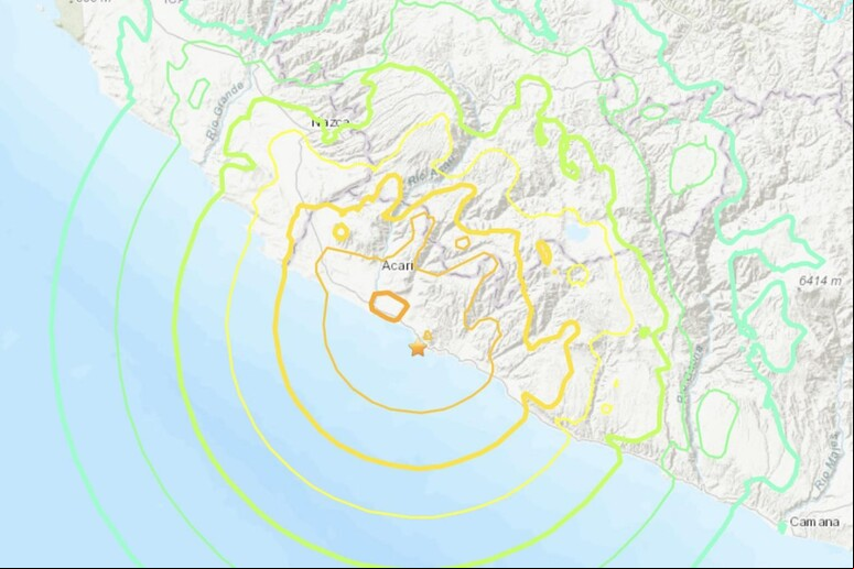 O tremor de terra ocorreu a oito quilômetros a oeste de Atiquipa - TODOS OS DIREITOS RESERVADOS