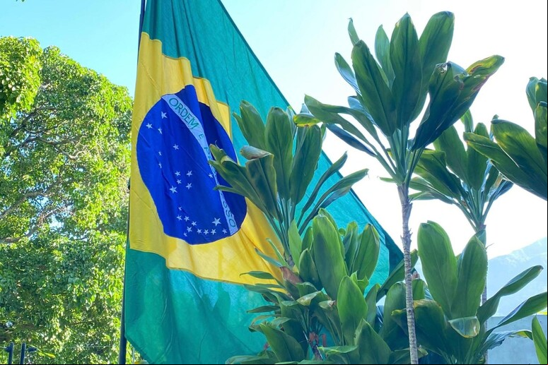 Bandeira do Brasil na Embaixada da Argentina em Caracas - TODOS OS DIREITOS RESERVADOS