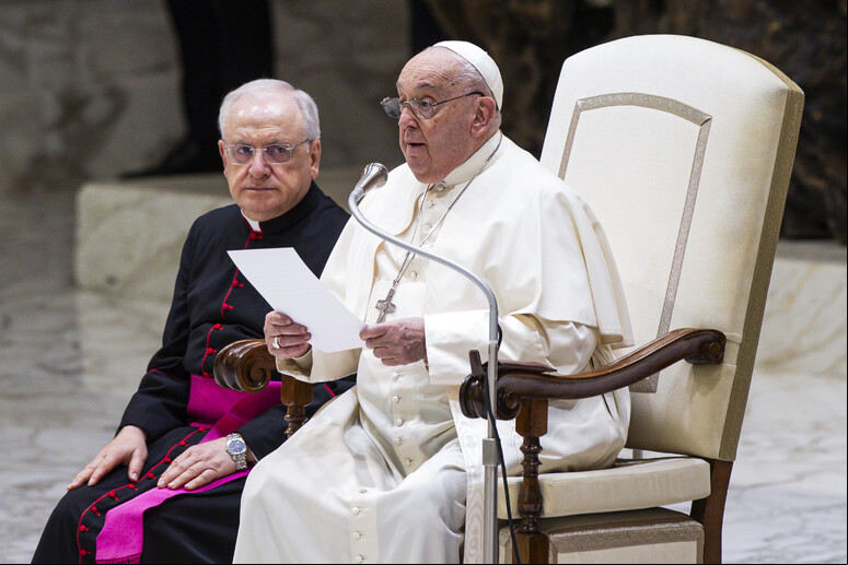 Papa Francisco durante audiência no Vaticano, em foto de arquivo - TODOS OS DIREITOS RESERVADOS