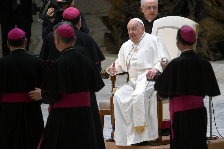 Francisco durante audiência no Vaticano - TODOS OS DIREITOS RESERVADOS