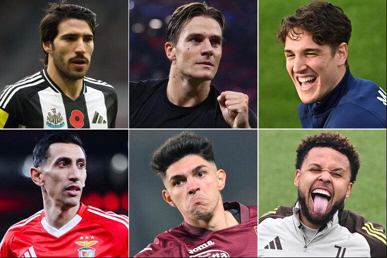 Tonali, Fagioli, Zaniolo, Di María, Bellanova e McKennie estão entre alvos do inquérito - TODOS OS DIREITOS RESERVADOS