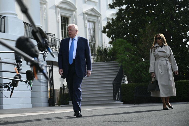 Trump desembarcou em Roma para funeral de Papa © ANSA/AFP