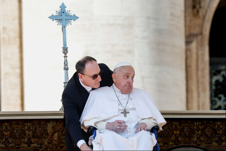 Papa Francisco durante missa do Jubileu, em 6 de abril - TODOS OS DIREITOS RESERVADOS