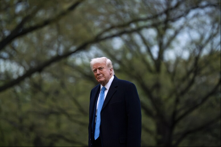 Donald Trump, presidente dos EUA, no jardim da Casa Branca - TODOS OS DIREITOS RESERVADOS