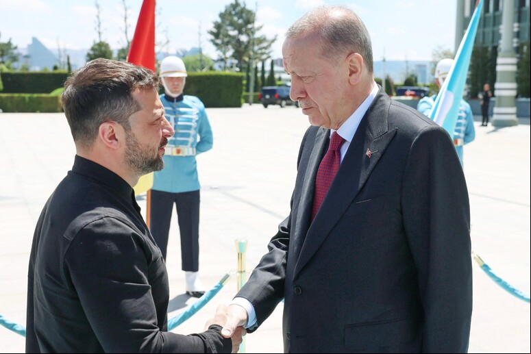 Erdogan recebeu Zelensky em Ankara em 15 de maio © ANSA/AFP